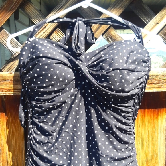 Jantzen Black polkadot Retro tankini - Picture 3 of 8